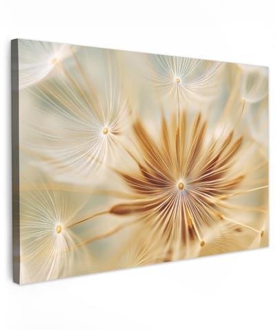 Dailygoods- Canvas Schilderij 120x80 cm - Wanddecoratie Woonkamer - Abstract - Natuur - Paardenbloem - Hoogwaardige Kwaliteit