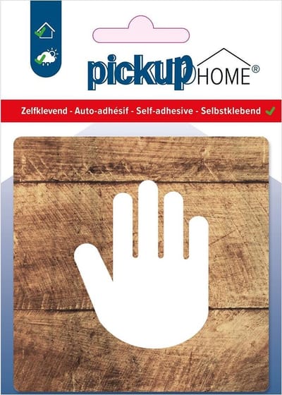 Pickup Hand Geen Doorgang Privé hout - 90x90 mm Pictogram Route Acryl