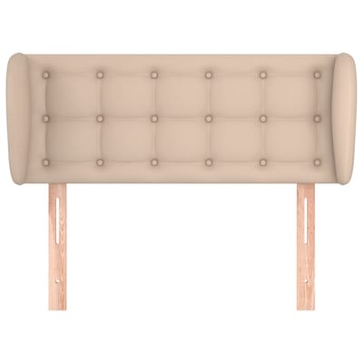 vidaXL - Hoofdbord - met - randen - 93x23x78/88 - cm - kunstleer - cappuccinokleur