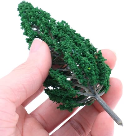 Dailygoods- Mini Bomen 10 Stuks - Model Pijnbomen - Miniatuur Bos - Spoorweg Landschap - Architectuur Bomen - Duurzaam Kunststof - Modelbomen