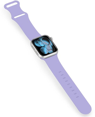 Bandje Geschikt voor Apple Watch 1, 2, 3, 4, 5, 6, 7, 8, 9, 10, 11, SE - 42/44/45/46 mm Siliconen Verstelbaar Polsband - Horloge Bandje - Violet