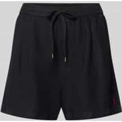 regular fit linnen short met trekkoord