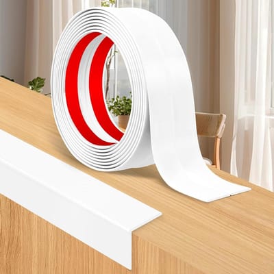 Zelfklevend Hoekprofiel - PVC Hoeklijst - Randafwerking - Flexibel Buigbaar - 6cm x 12m - Helder Wit
