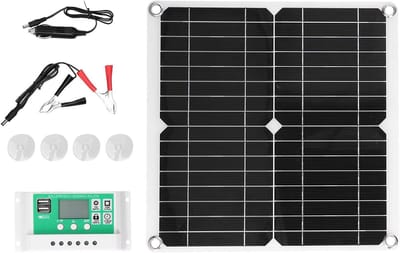 Flexibel Zonnepaneel - Zonnelaadcontroller Set - Buiten Opladen - Hoge Conversie-efficiëntie - 40W 18V - Zwart