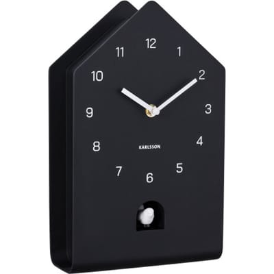 Karlsson Wandklok Fino Cuckoo - Zwart - 9.3x17.2x28.5cm - Wandklok Modern