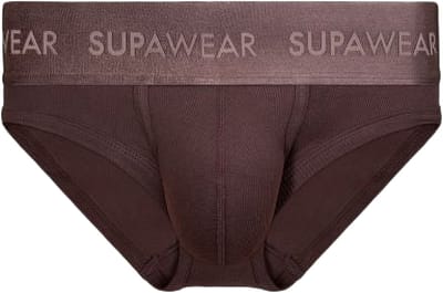 SUPAWEAR Ribbed Brief Peppercorn - MAAT S - Heren Ondergoed - Slip voor Man - Mannen Brief