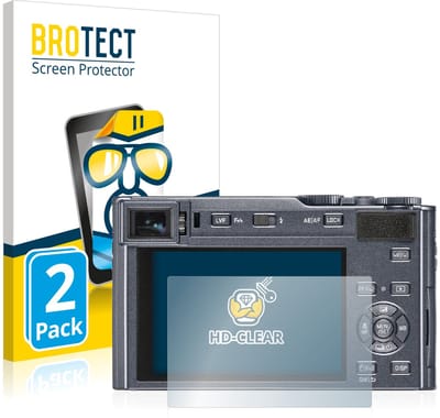BROTECT - Screenprotector voor Leica C-Lux - Folie Beschermfolie transparant 2 Stuks