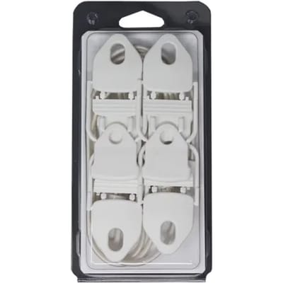 Seilflechter Tornado Clip Met Elastiek Wit 4mm 4 Stuks