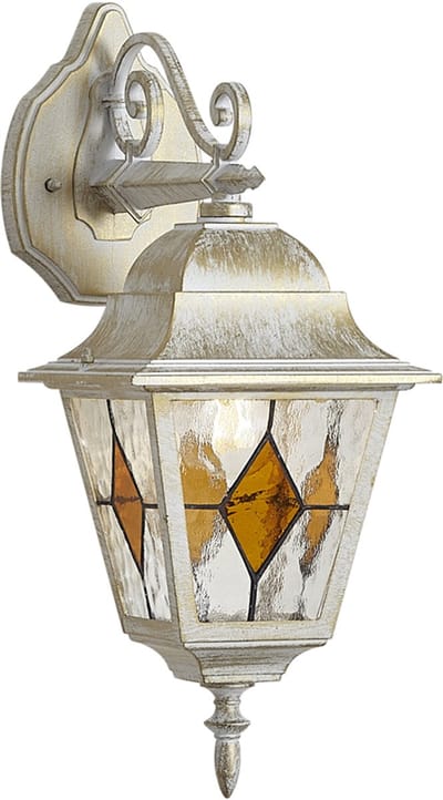 QAZQA antigua down - Klassieke Lantaarn voor buiten - 1 lichts - L 25.5 cm - Beige - Buitenverlichting