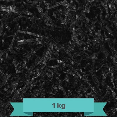 Creative Deco 1 kg Zwart Opvulmateriaal voor cadeau 100 g | Het Vullen van Kerstcadeaus voor Paascadeaus