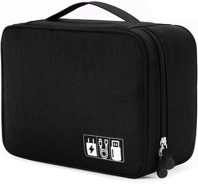 Allecto Plus - Reiskabeltas voor elektronische apparaten - Accessoires organizer voor op reis - 3 lagen - Universeel - Kabelorganizer - Handige reisaccessoires opbergtas
