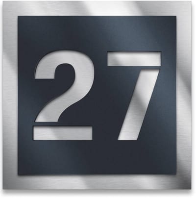 Huisnummerbord rvslook/zwart 6012 20x20cm