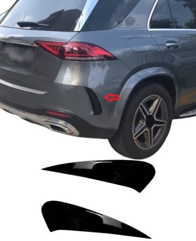 Achterbumper Vinnen Geschikt voor Mercedes GLE W167 –2019-2023 - Hoogglans Zwart