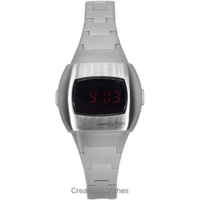 Hamilton American Classic PSR 74 Digitaal Roestvrij Staal Quartz H52304130 100M Herenhorloge rood