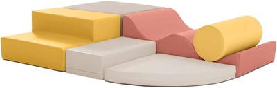 IGLU Soft Play Set - Explorer - Yellow Pink - foam blokken 6 stuks - zachte bouwblokken voor kinderen