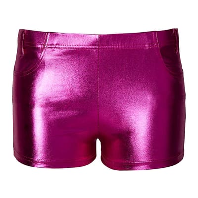 Apollo - Hotpants dames - Latex - Fuchsia - Maat XXS/XS - Hotpants - Carnavalskleding - Feestkleding - Hotpants latex - Hotpants dames
