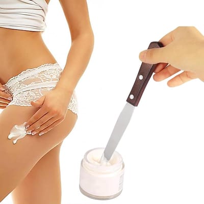 Wax Spatel - Ontharingsapplicator - Huidverzorging - Herbruikbaar Roestvrij Staal - 18.5 cm Lengte - Zilver