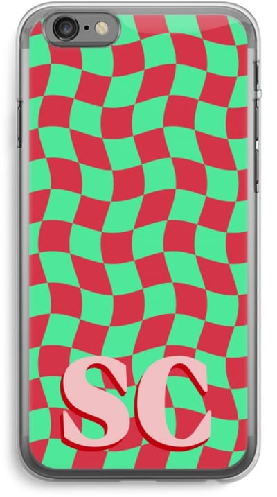 Gepersonaliseerd - Case Company® - Hoesje geschikt voor iPhone 6 PLUS / 6S PLUS hoesje - Grid Monogram - Soft Cover Telefoonhoesje - Bescherming aan alle Kanten en Schermrand