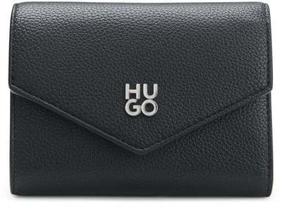 HUGO portemonnee Chris 2.0 Flap Wallet Black zwart