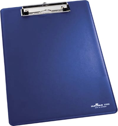 Klembord durable 2350 a4 met kopklem blauw | 5 stuks