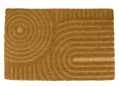 Deurmat rectangular engraved circles coco 59x38x1.5cm