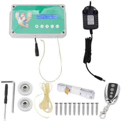 Kippenhok Deur Controller IP44 Waterdicht Timer Afstandsbediening Dubbele Voeding Automatisch