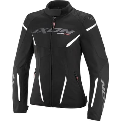 Ixon Striker 2 Air WP L Zwart Wit Waterdichte Dames Textiele Motorjas - Jas