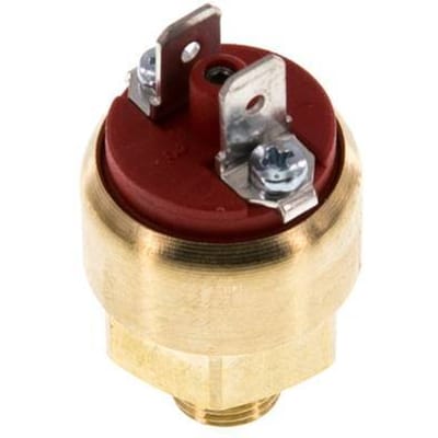0.3 tot 2bar NO Messing Drukschakelaar G1/8'' 42VAC/DC Platte Stekker - PSL-B-N-0P3-2-O-FP