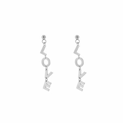 Bijoutheek Oorhangers love Zilver