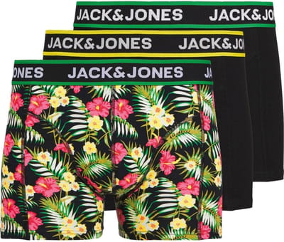 Jack & Jones Pink Flowers Trunk Boxershorts Heren (3-pack) - Maat S