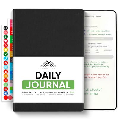 Mindfulness en Productiviteit Dagboek - Hardcover Journal met Schrijfoefeningen voor Mannen en Vrouwen