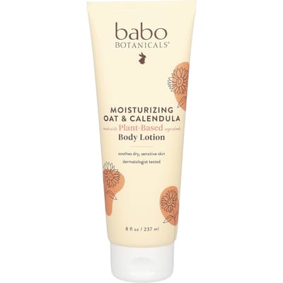 Babo Botanicals, Moisturizing Body Lotion, Oat & Marigold, 8 fl oz (237 ml) white