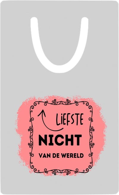 Hacebo® - liefste nicht van de wereld metalen boekenlegger - Nicht - de liefste nicht - verjaardag - cadeautje voor nicht - kado - geschenk Bladwijzer boekenleggers - 7.6 cm x 5cm