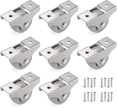 Set van 8 Mini Meubelwielen 25 mm voor binnenmeubels - Hoge kwaliteit en vloerbeschermend - Tot 80 kg