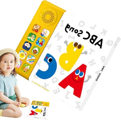 Kinder Muziekboek - Zingboek Engels - Engels Leren - Interactief Geluid - 23 x 21 cm - Meerdere Kleuren
