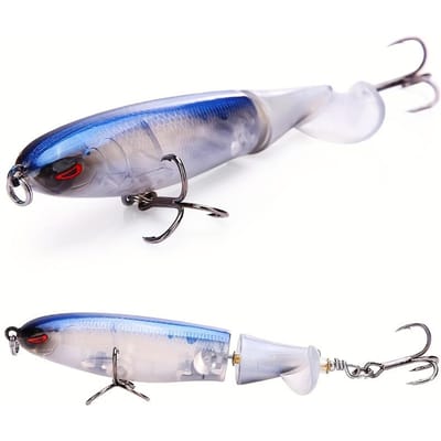 1 Pièce Leurre Luya Hélice Surface Tracteur Crayon Plastique Leurre Dur Leurre Artificiel Leurre Engrenages de Pêche Produits 1pc gray