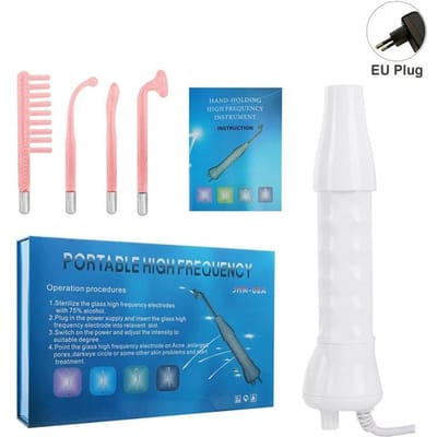 4 In 1 Handheld Elektrisch Voor Gezichtshuid Schoonheidsgereedschap Draagbare Hoogfrequente Gezichtstherapie Staaf Acne Behandelingsmachine Neon Staaf blue