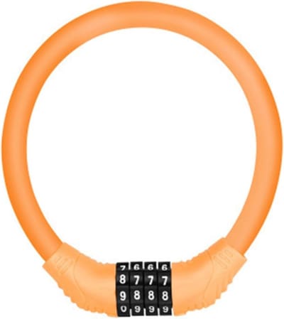 Fiets Kabel - Scooter Slot - Veilig Transport - 4-Cijferig Code - 18 cm - Oranje