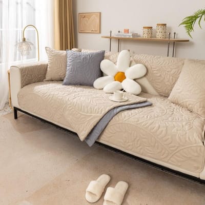 Nieuw Katoenen Bankkussen, Universeel Antislip Kussen voor Alle Seizoenen, Eenvoudige Moderne Lichte Luxe Bankhoes, Hoesdoek 90*160cm beige