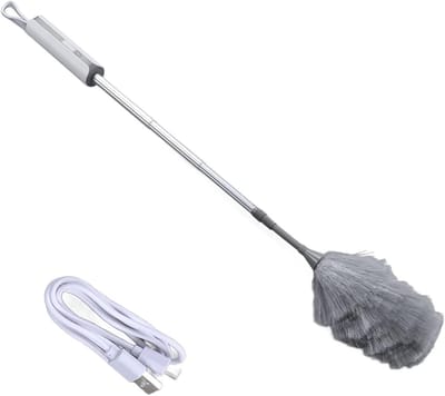 Elektrische Stoffer - Draadloze Schoonmaker - Stof Vrij Maken - Met Zuigfunctie - 43 cm - Wit