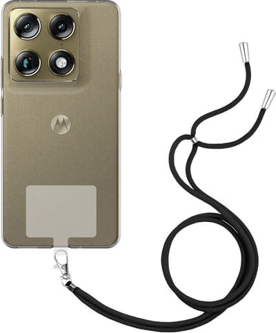 Just in Case hoesje met koord geschikt voor Motorola Signature Hoesje met Koord - Flexibele Case - Transparant