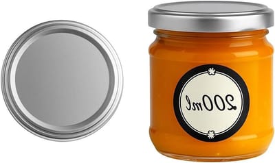 Weckpotten Set - Glazen Potten - Keuken Voorraad - Luchtdichte Schroefdeksel - 200 ml - Zilverkleurig