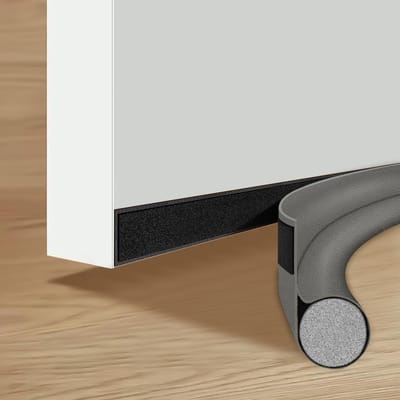 Famanu - Voor deuren 37in/96cm Tochtstrip enkelzijdige deur Tochtstrip voor deuren Onder deur Tochtstrip van geluidsreductie Warmte Stofdicht...