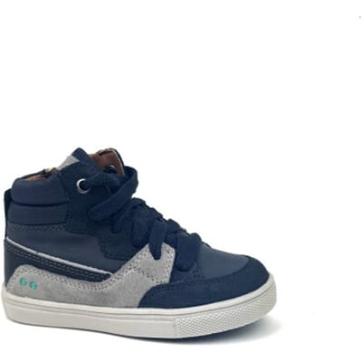 BunniesJR 225751-420 Jongens Hoge Sneakers - Blauw - Leer - Klittenband
