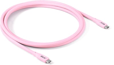 Club 3D USB4 Gen2x2 Type-C bidirectioneel Baby roze 4K60Hz, Data 20Gbps, PD 240W(48V/5A) EPR M/M 2m/6.56ft