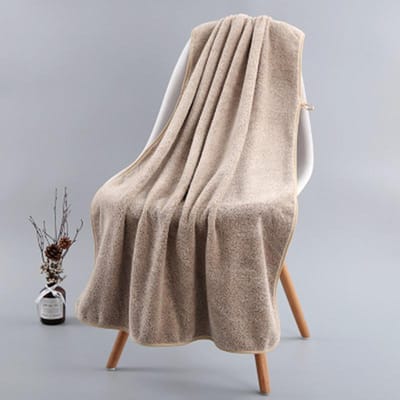 70*140cm Dikke en grote Bamboe Houtskool Koraal Fluwelen Badhanddoek Voor Volwassenen Zachte Absorberende Microvezel Stoffen Handdoek Huishoudelijke Badkamer Handdoek 70X140CM