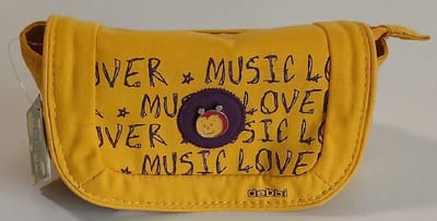 Debbi - toilettas - Lady Bug , Music Love - geel - 15 x 10 x 7 cm