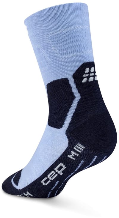 CEP Hiking Light Merino Mid-Cut Compressie - Lichtblauw/Donkerblauw - Dames (34-37)