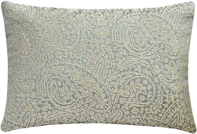 Lumbale Kussenhoes - Decoratief Sierkussen - Interieur Decoratie - Jacquard Geweven Stof - 30x60 Centimeter - Lichtblauw