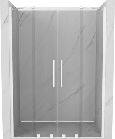 Mexen Velar Duo schuifdouchedeur 140 , transparant, wit - 871-140-000-02-20